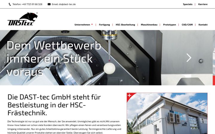Screenshot of dast-tec.de