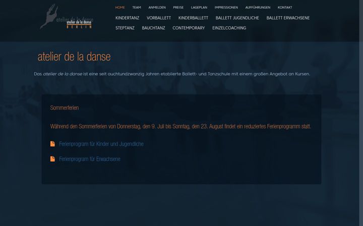 Screenshot of dastanzatelier.de