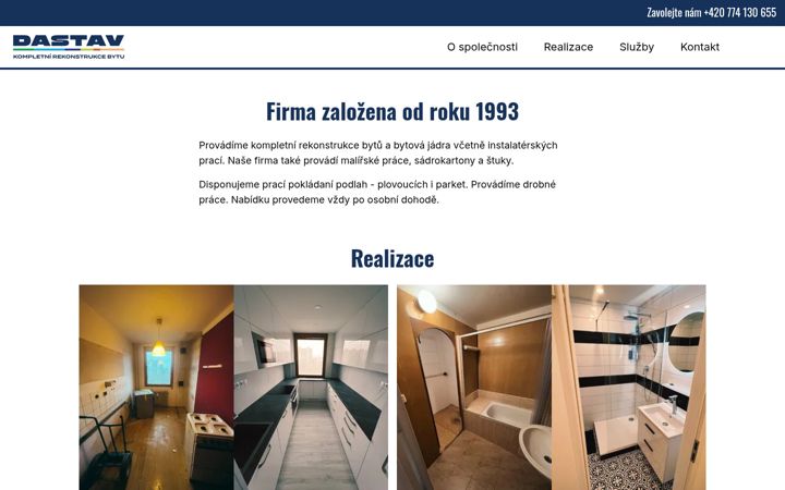 Skærmbillede af dastavreko.cz