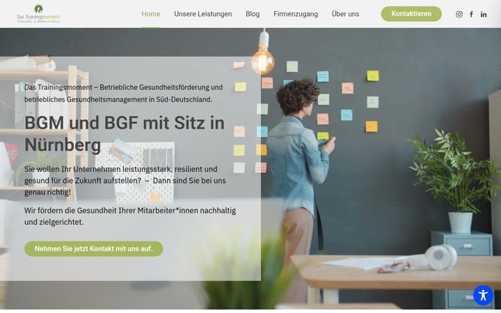 Screenshot of dastrainingsmoment.de
