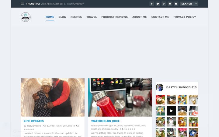 Screenshot of dastylishfoodie.com