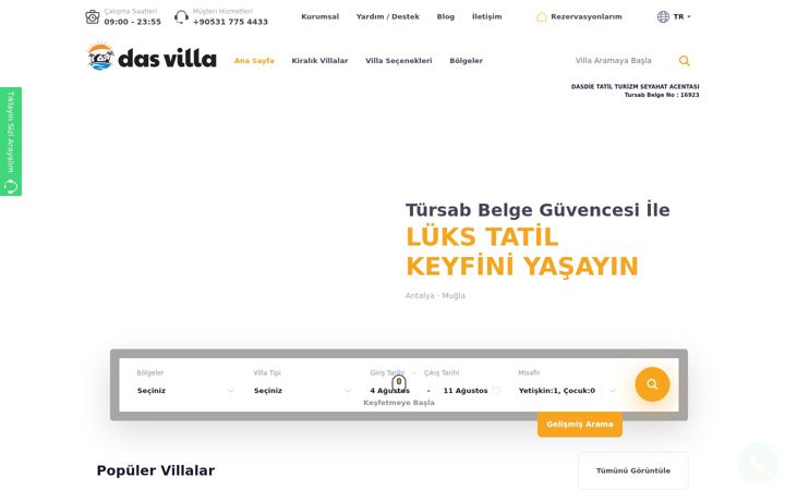 Screenshot of dasvilla.com