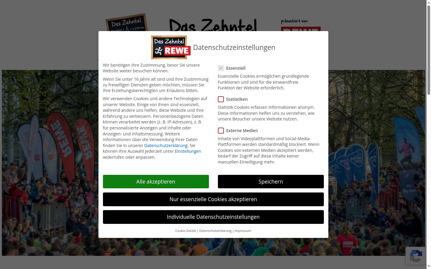 Snímek obrazovky baneru souhlasu zobrazeného před jakoukoli interakcí