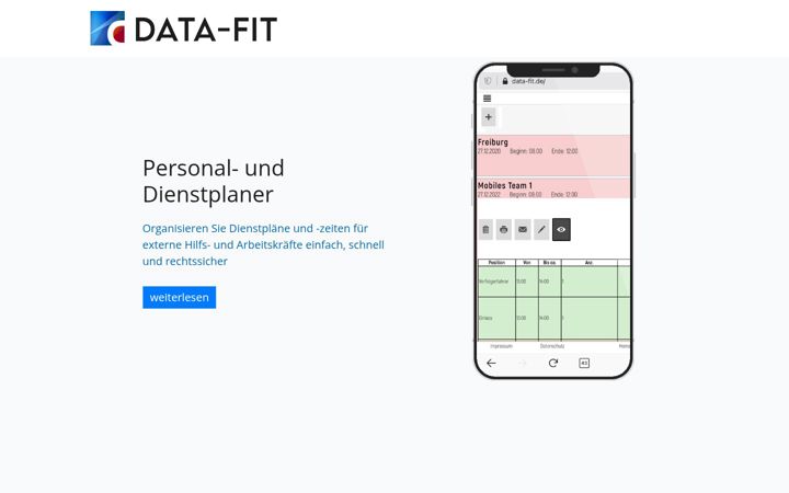 Screenshot of data-fit.de
