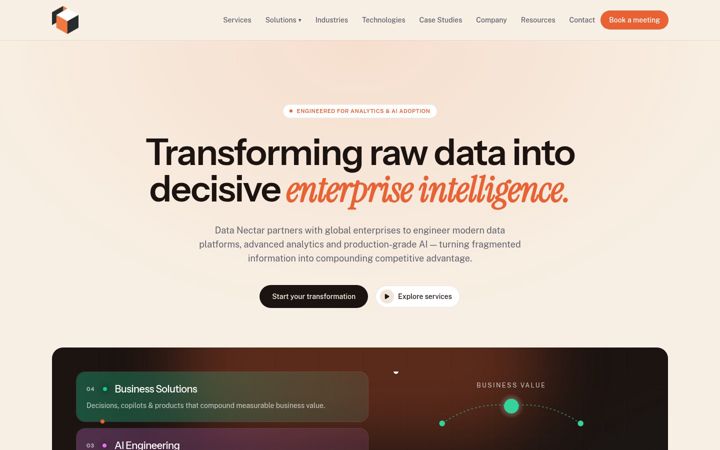 Screenshot of data-nectar.com