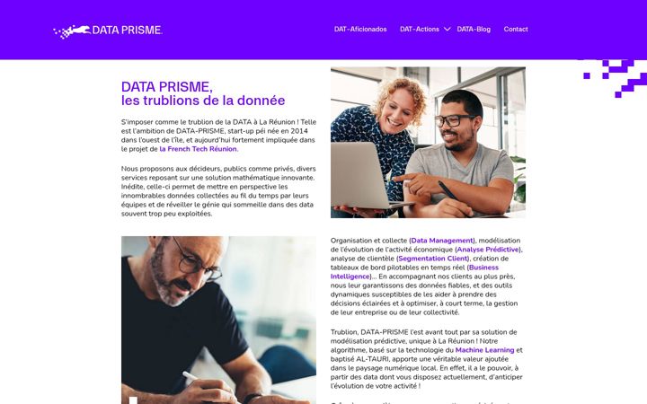 Screenshot of data-prisme.com