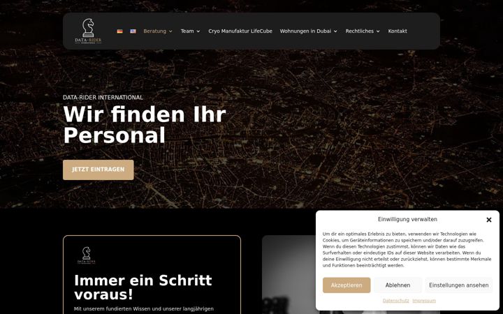 Screenshot of data-rider.com