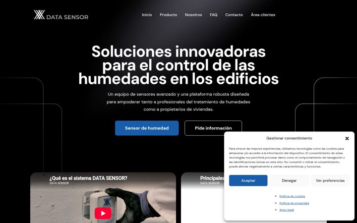 Screenshot of data-sensor.com