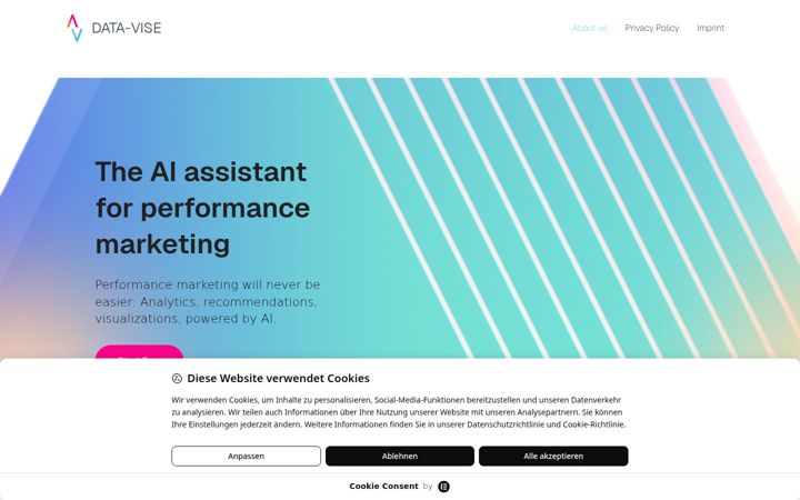 Screenshot of data-vise.com