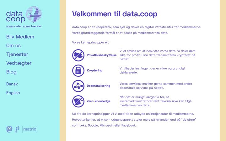 Screenshot of data.coop