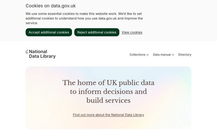 Screenshot ta' data.gov.uk