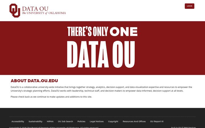 Skjermbilde av data.ou.edu