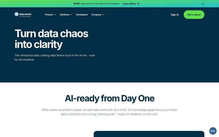 Screenshot of data.world