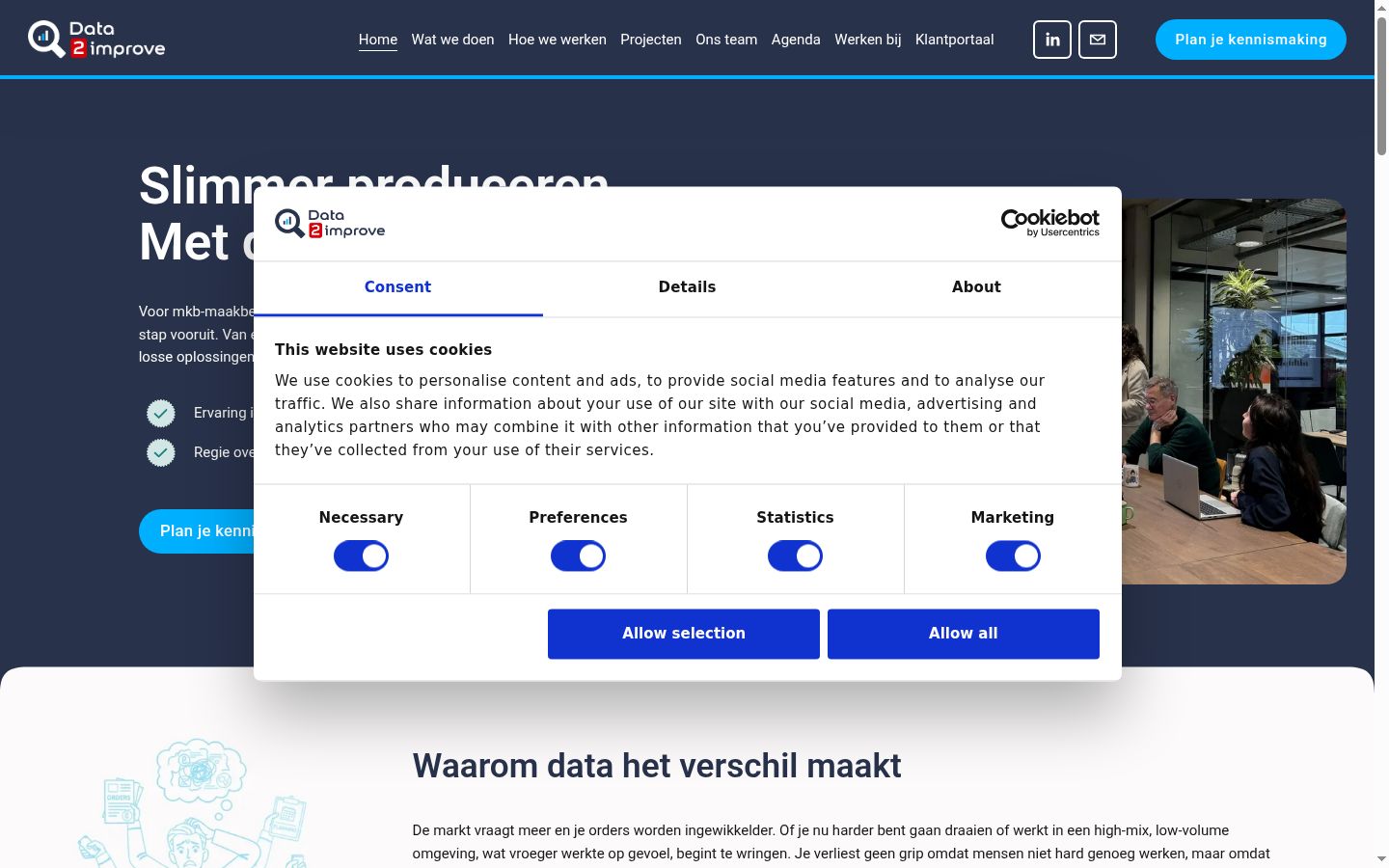 Sutikimo reklamjuostės, rodytos prieš bet kokią sąveiką, ekrano kopija
