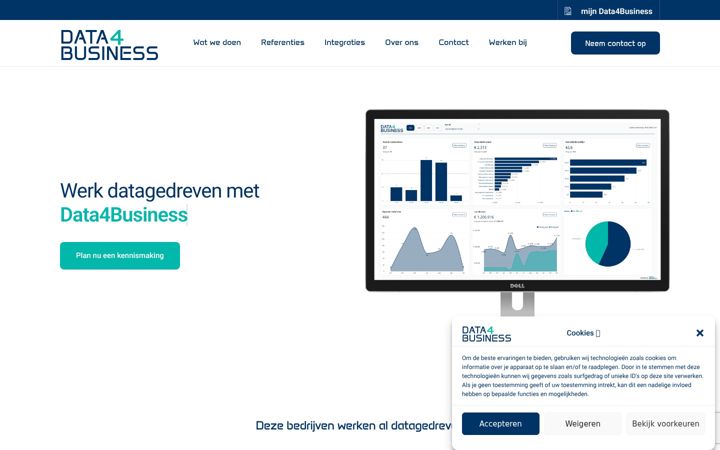 Ekrano kopija data4business.nl