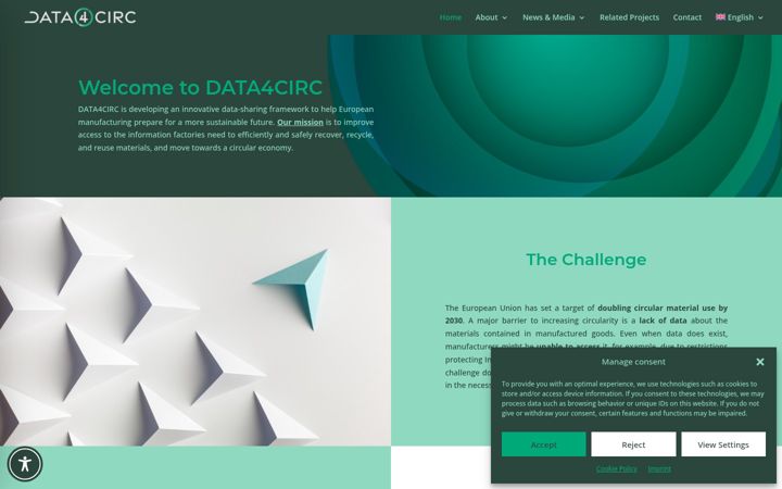 Screenshot of data4circ.eu