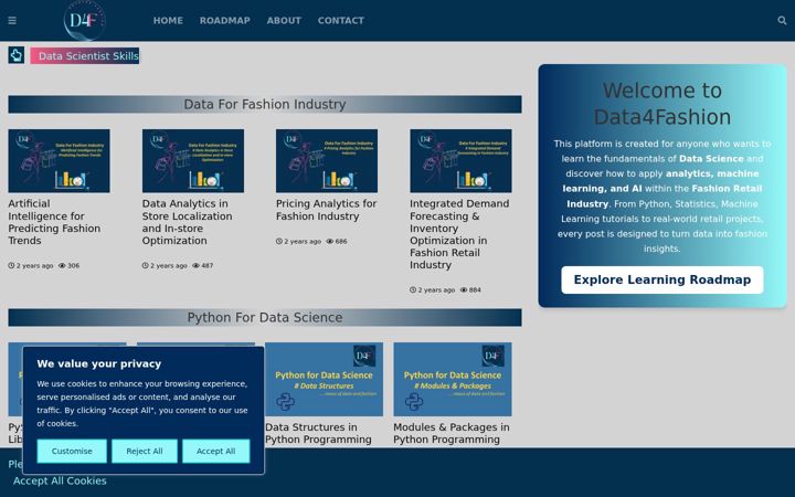 Screenshot of data4fashion.com