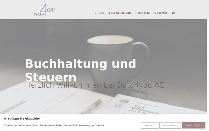 Screenshot of data4you.ch