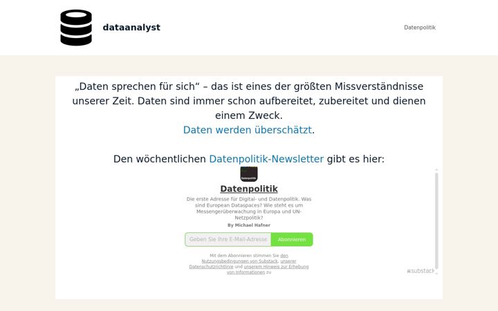 Screenshot of dataanalyst.at