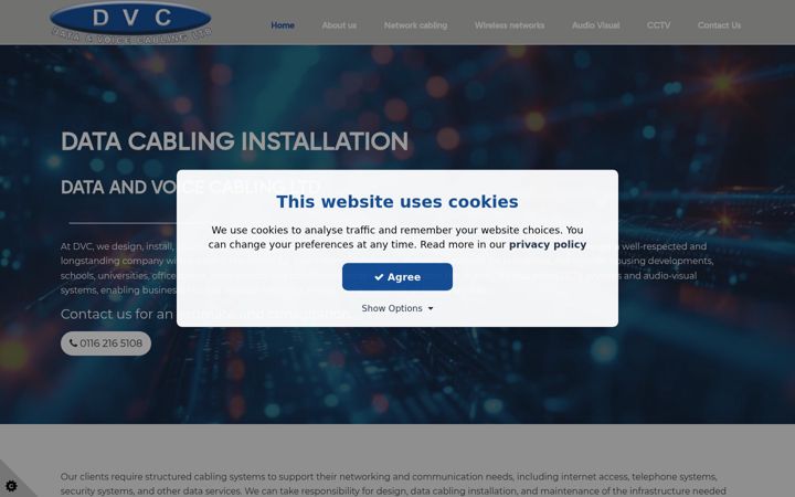 Ekrānuzņēmums no dataandvoicecabling.co.uk