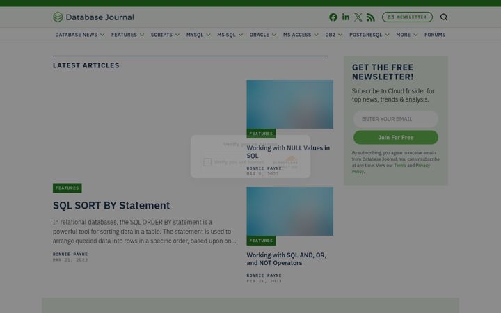 Képernyőkép: databasejournal.com