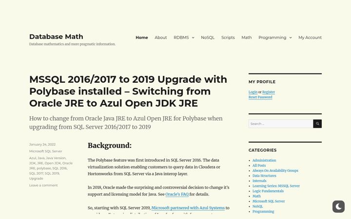 Screenshot of databasemath.com