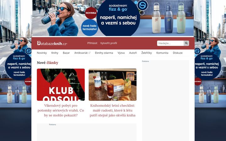 Snímek obrazovky databazeknih.cz