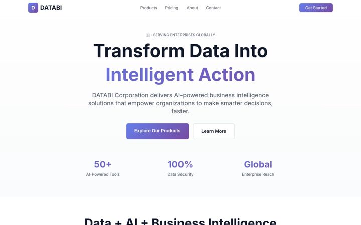 Екранна снимка на databi.io