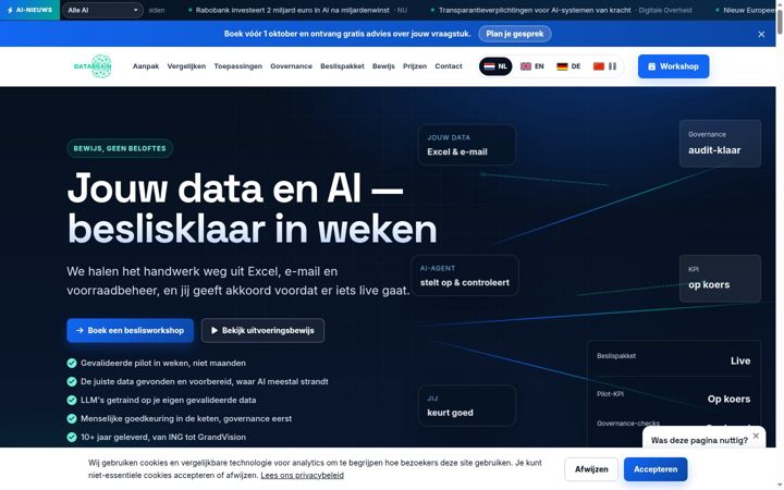 Ekrano kopija databrain.nl