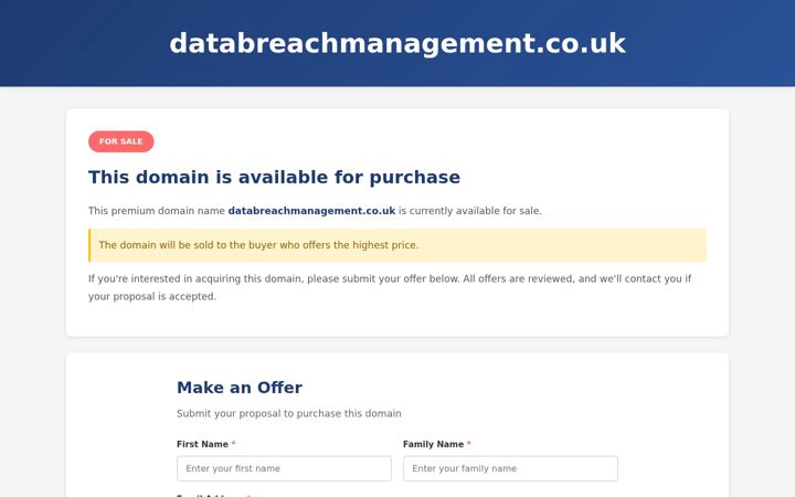 Ekrānuzņēmums no databreachmanagement.co.uk