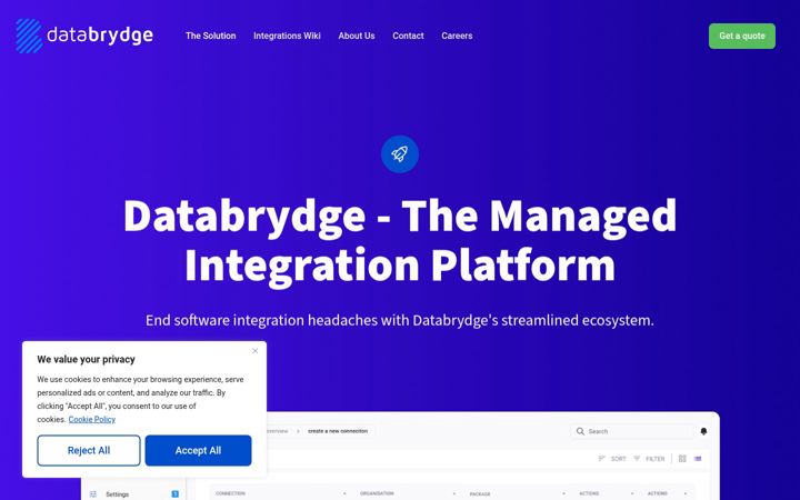 Screenshot of databrydge.com