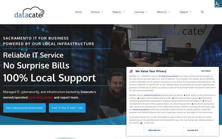 Screenshot of datacate.com