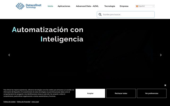 Captură de ecran a datacellnet.net