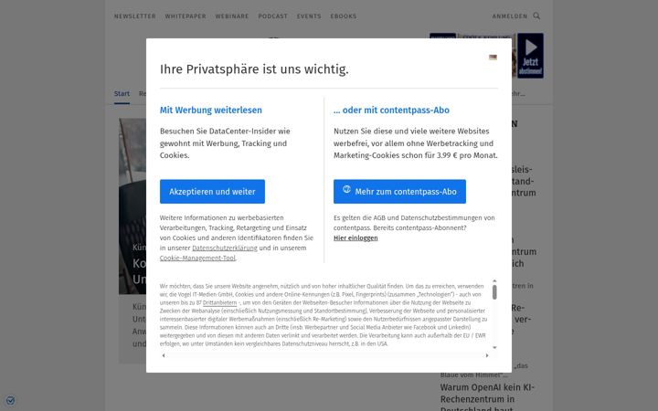Screenshot of datacenter-insider.de