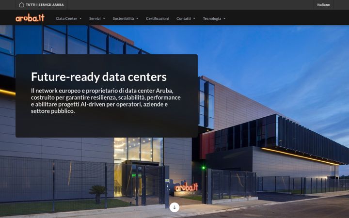 Screenshot of datacenter.it