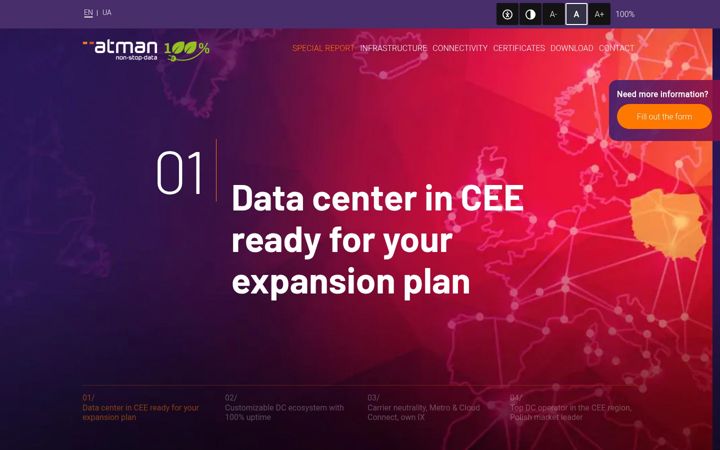 Screenshot of datacenterpoland.com