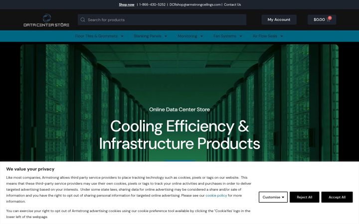 Screenshot of datacenterstore.com