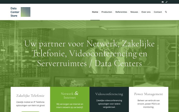 Screenshot stránky datacenterstore.nl