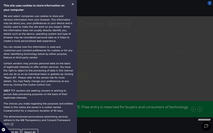 Screenshot of datacentreworld.com