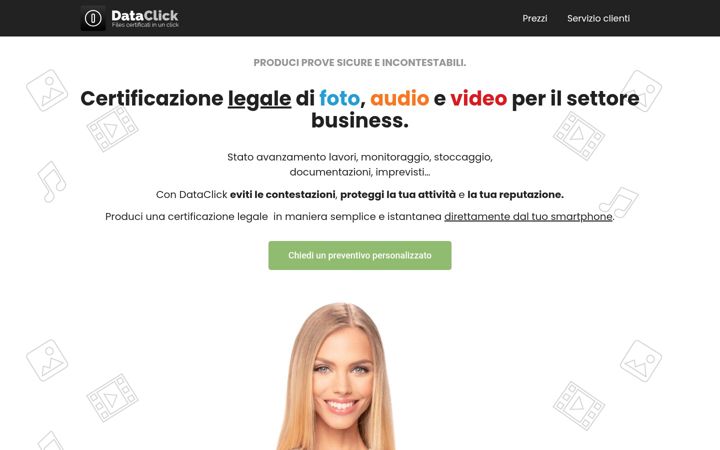 Screenshot of dataclickapp.it