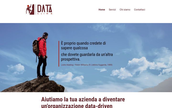 Screenshot of dataclimb.it