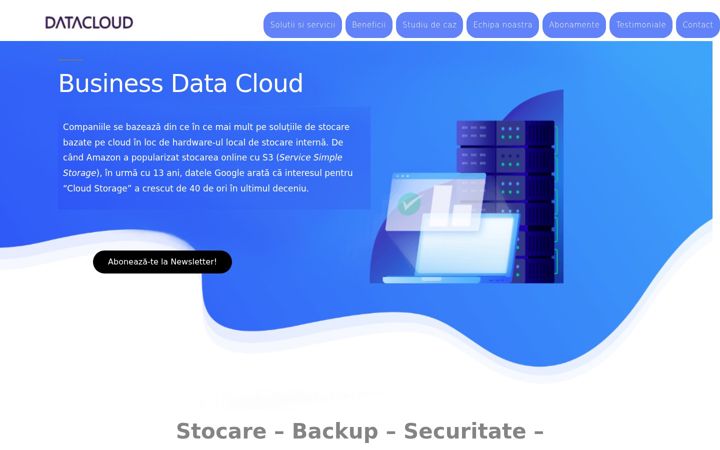 Ekrānuzņēmums no datacloud.ro