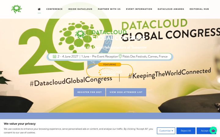 Screenshot of datacloudglobalcongress.com