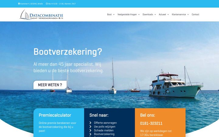 Ekrano kopija datacombinatie.nl