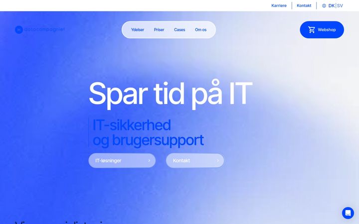 Snímek obrazovky datacompagniet.dk