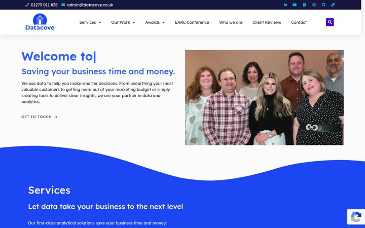 Screenshot of datacove.co.uk