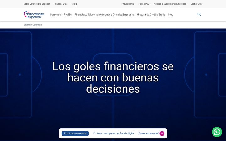 Screenshot of datacredito.com.co