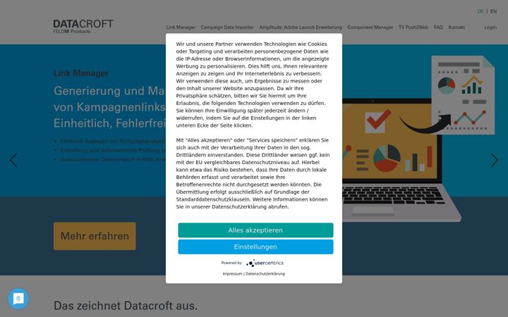 Screenshot of datacroft.de