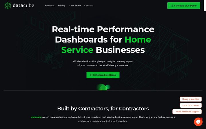 Screenshot di datacube.ai