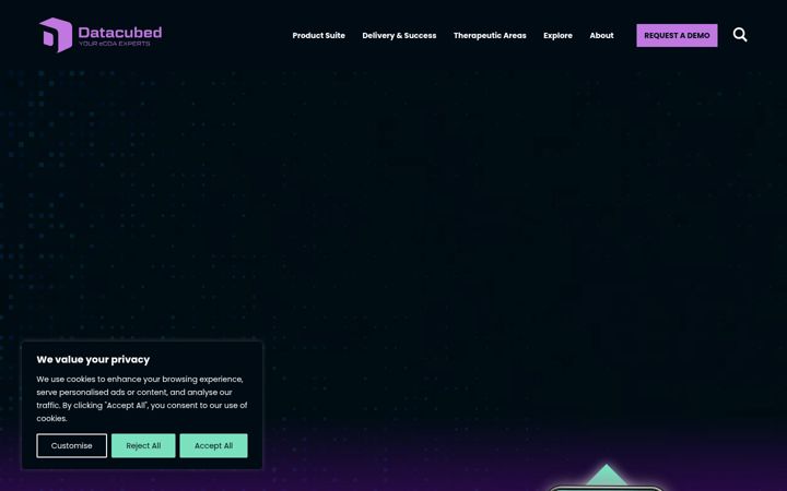 Screenshot of datacubed.com
